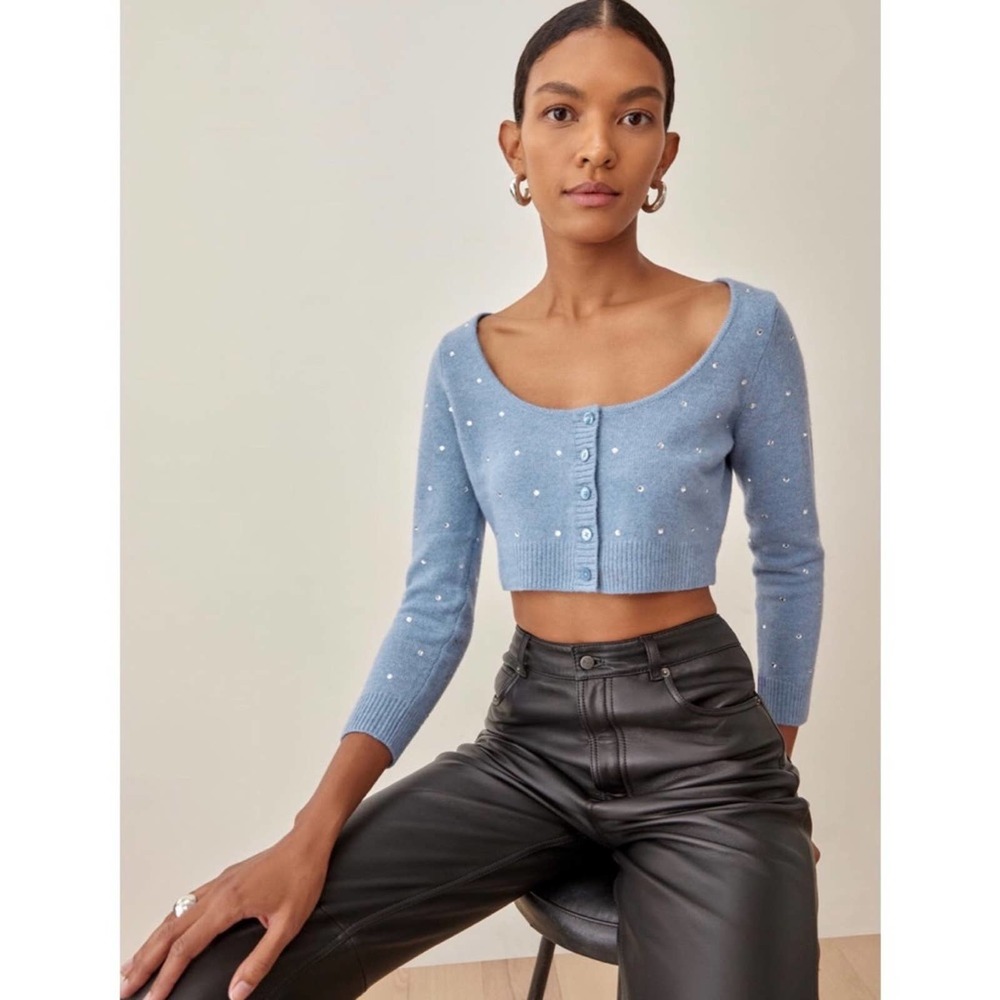 Reformation Nathalia Regenerative Wool Crop Cardigan